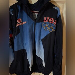 Champion USA Blue and Black Olympic Jacket